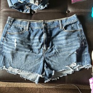 Aerie Distressed Jean Shorts